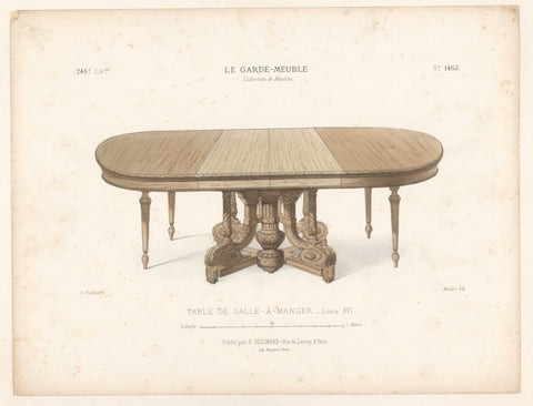 Dining table, Midart, c. 1860 - c. 1880 Canvas Print