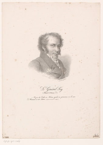 Portret van Maximilien Sébastien Foy, François Grenier, 1820 Canvas Print