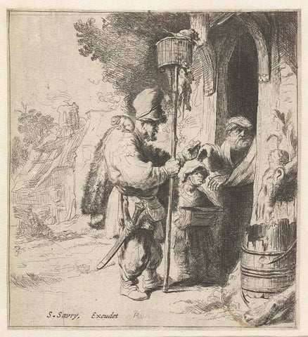 The rat catcher, anonymous, after 1632 - before 1670 Canvas Print