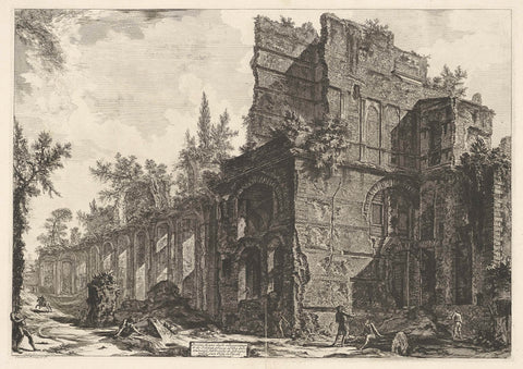 Praetorian in de Villa Adriana te Tivoli, Giovanni Battista Piranesi, 1748 - 1778 Canvas Print