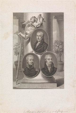 Triumvirate of 1813, anonymous, 1813 - 1815 Canvas Print