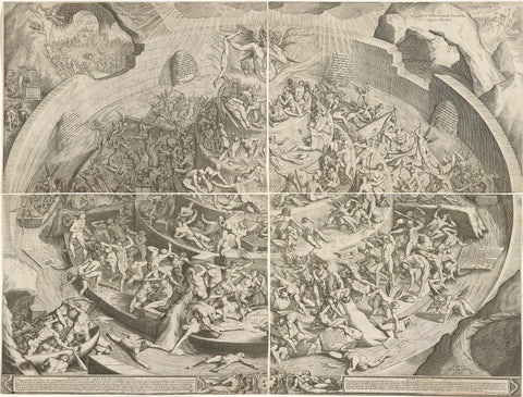 Hell and purgatory, Jacques Callot, 1612 Canvas Print