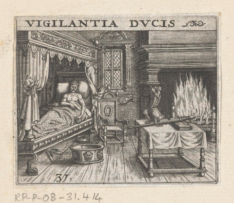 Emperor Lies in Bed, Theodor de Bry, 1596 Canvas Print