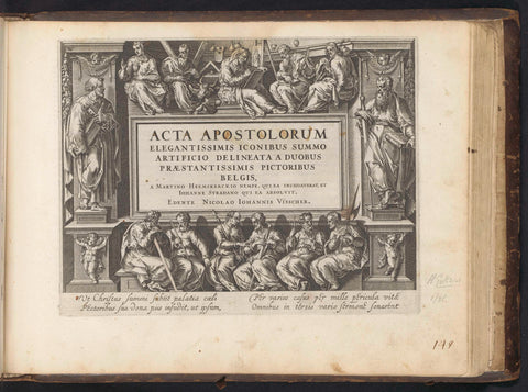 Title page of the series on the acts of the apostles, anonymous, 1646 Canvas Print