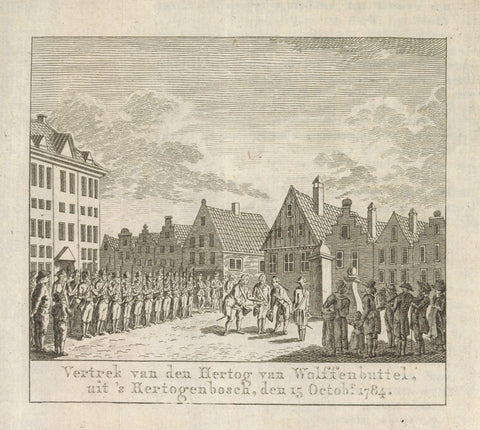 Departure of the Duke of Brunswick from the Netherlands, 1784, anonymous, 1784 - 1786 Canvas Print