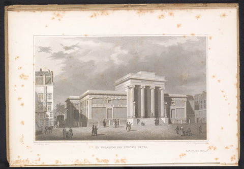 Front of the new fair of Zocher in Amsterdam, 1845, Dirk Jurriaan Sluyter, 1846 Canvas Print