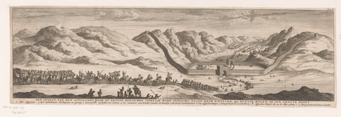 Entry of the emissance through the Great Wall of China, anonymous, 1710 Canvas Print