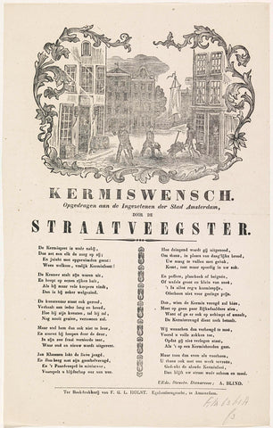 Kermisprent van de Amsterdamse straatveegsters, ca. 1855-1860, anonymous, 1855 - 1860 Canvas Print