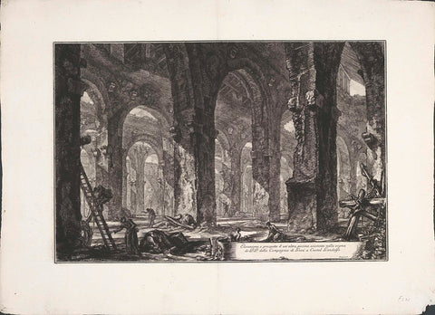 Interior of bathhouse in Castel Gandolfo, Giovanni Battista Piranesi, 1764 Canvas Print