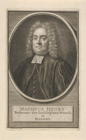 Portrait of Matthew Henry, Jacob Houbraken, 1708 - 1780 Canvas Print