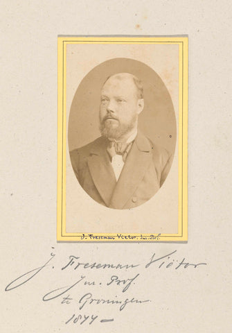 Portrait of Professor J. Freseman Vietor, anonymous, 1860 - 1870 Canvas Print