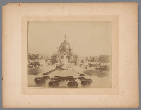 World Exhibition 1889 ('Exposition 1889 - fontaine Lumineuse avec Dôme Central.'), Paris, J. Kühn (publisher), 1889 Canvas Print