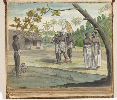 Lascorin or Singalese soldiers on Ceylon, Jan Brandes, 1785 - 1786 Canvas Print