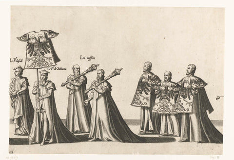 Part of the procession, no. 25, Joannes van Doetechum (I), 1559 Canvas Print