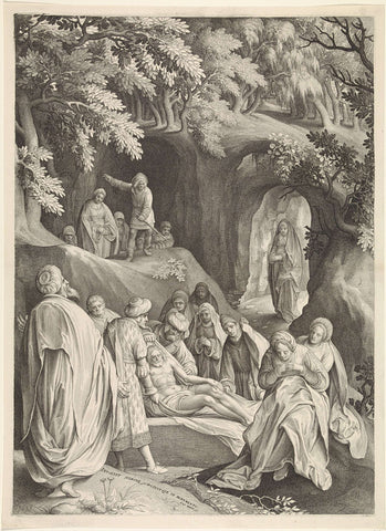 Burial of Christ, Nicolaes de Bruyn, 1635 Canvas Print