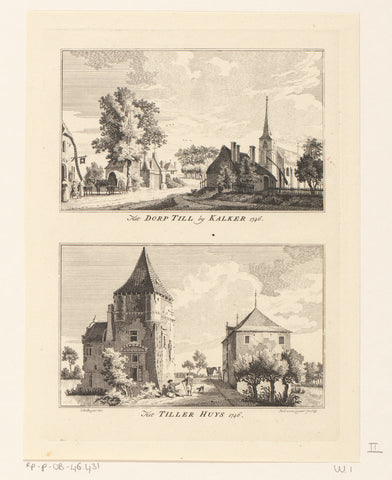 Village view at Till and the Tiller House, 1746, Paulus van Liender, 1759 Canvas Print