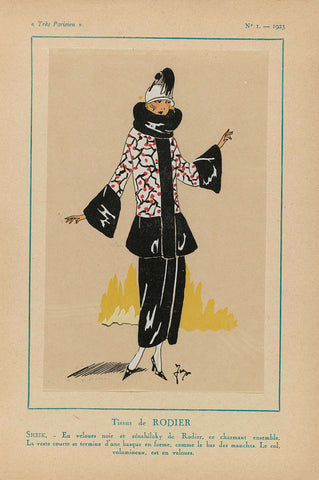 Très Parisien, 1923, No 1: Tissus de RODIER..., anonymous, 1923 Canvas Print