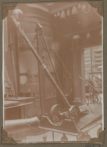 Arrangement of various hoists in the eastern courtyard around 1927, 1930 Canvas Print