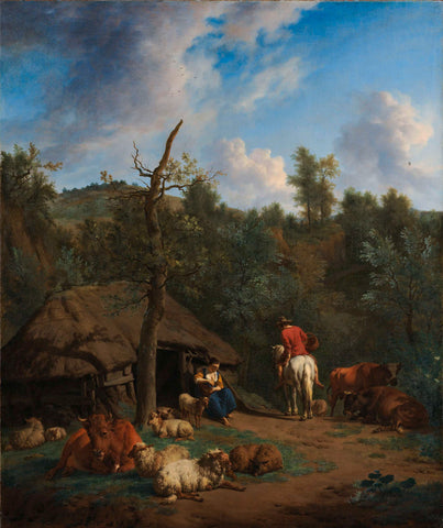 The Hut, Adriaen van de Velde, 1671 Canvas Print