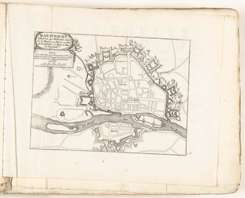 Map of Maastricht, ca. 1702, anonymous, 1702 - 1703 Canvas Print