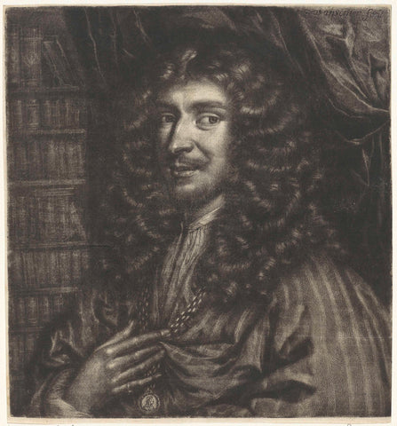 Portrait of Charles Patin, Jan van Somer, 1655 - 1700 Canvas Print