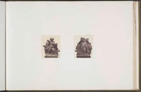 Plaster models for sculptures at the Palais du Louvre: left 