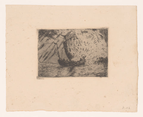 Christ calms the storm at sea, James Ensor, 1898 Canvas Print