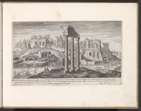 Temple of Jupiter Stator with the Temple of Jupiter Stator, Aegidius Sadeler, 1624 - 1650 Canvas Print