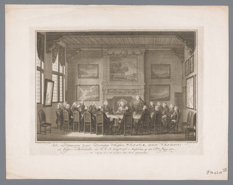 Willem V takes over as administrator of the V.O.C., during his visit to Amsterdam in 1768, Simon Fokke, 1769 - 1773 Canvas Print