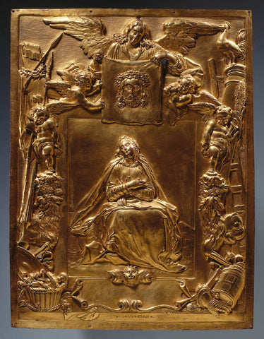 Tabernacle door depicting Mary as mother of sorrows, Adriaen van Ammelroi, 1616 Canvas Print