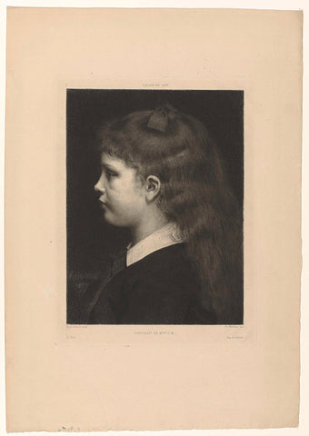 L'Art, Salon de 1877 : Portrait de Melle P.M., Charles Albert Waltner, 1877 Canvas Print