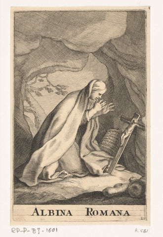 Saint Albina of Rome, Frederick Bloemaert, after 1636 - c. 1670 Canvas Print