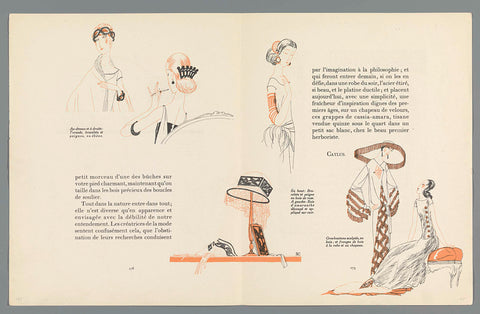 Gazette du Bon Ton, 1922 - No. 9 : pp. 278-2797: Le Bois dans la Mode, anonymous, 1922 Canvas Print