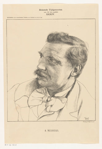 Portrait of Albert Neuhuys, Ferdinand Hart Nibbrig, 1895 Canvas Print