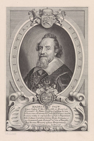 Portret van Adriaen Pauw, Paulus Pontius, 1697 Canvas Print