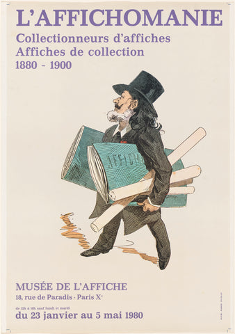 Poster for the exhibition L'Affichomanie in the Musée de l'Affiche, 1980, anonymous, 1980 Canvas Print