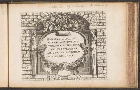 Title print for a series of Roman ruins, Jacques Androuet (attributed to), 1551 - 1584 Canvas Print