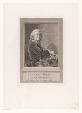 Portrait of Etienne Jeaurat, Louis Simon Lempereur, 1775 Canvas Print