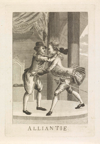 Cartoon on the French brotherhood, 1785, anonymous, 1785 Canvas Print