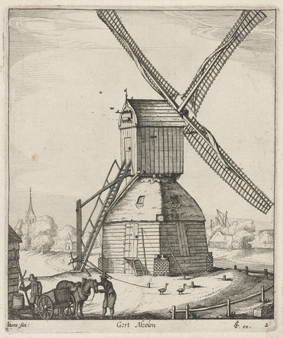 Gortmolen, Dirk Eversen Lons, 1631 Canvas Print