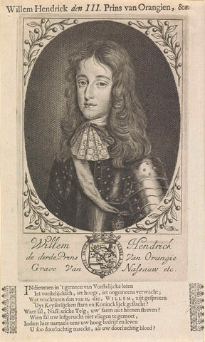 Portrait of William III, Prince of Orange, anonymous, 1667 Canvas Print