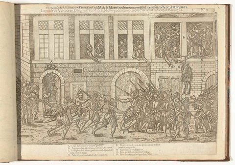 La Motte-Gondrin hung at Valenciennes, 1562, Jean Perrissin, 1570 Canvas Print