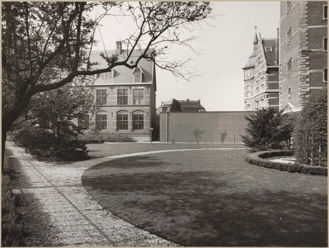 Garden on the east side with newly sown grass, 1979 Canvas Print