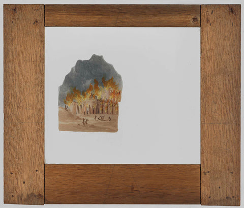 Burning fort, anonymous, c. 1750 - c. 1830 Canvas Print