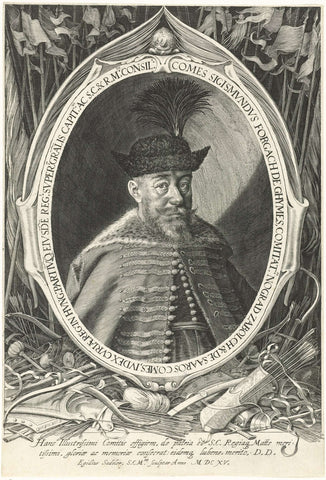 Portrait of Sigismund Forgách-Ghymes, Aegidius Sadeler, 1625 Canvas Print