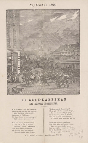 Kermisprent van de Amsterdamse askarrenmannen voor het jaar 1864, Dirk Wijbrand Tollenaar, 1864 Canvas Print