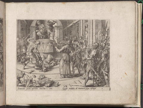 Destruction of the temple of Baal, Harmen Jansz Muller, 1565 - 1569 Canvas Print