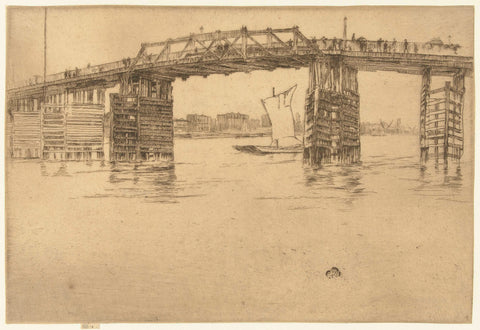 Old Battersea bridge, James Abbott McNeill Whistler, 1879 Canvas Print