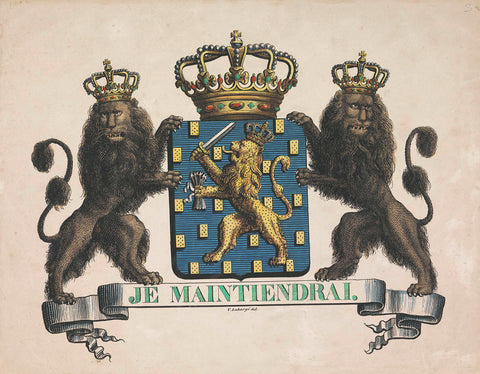 Coat of arms of the Kingdom of the Netherlands, 1815, V. Labargé, 1815 Canvas Print