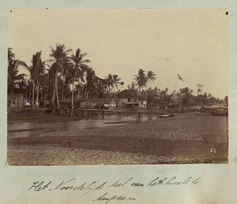 Bivouac in Ampenan at the time of the Lombok expedition in 1894, Christiaan Johan Neeb (attributed to), in or after 1894 Canvas Print